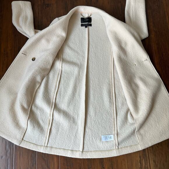 J. CREW Daphne Coat Cream Italian Boiled Wool Double Breasted Peacoat - Picture 7 of 13